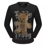 philipp plein couture crew neck sweater pullover gold cristal bear